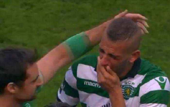 Emocionuese, lojtari qan si fëmijë në ndeshjen e fundit me Sportingun (Video)