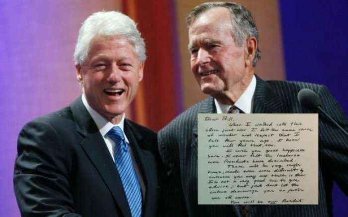 Ja çfarë shkruante Bush në letrën që i la Klintonit në Zyrën Ovale