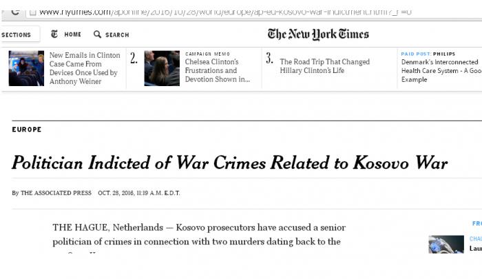 New York Times shkruan për akuzën e ngritur ndaj Fatmir Limës
