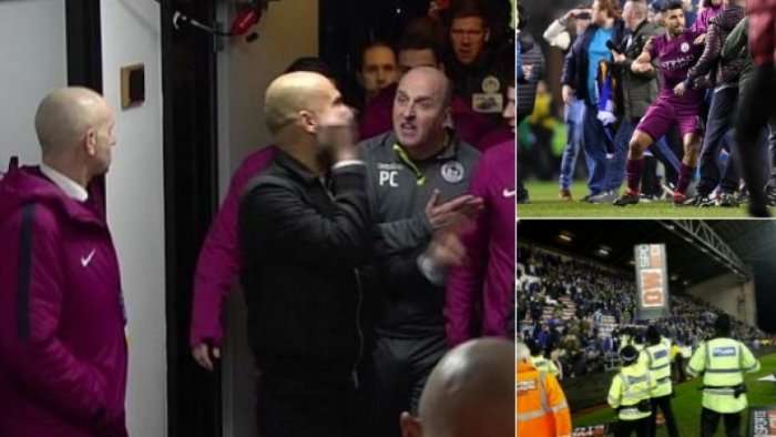 Tensione pas ndeshjes Wigan 1-0 City: Dy trajnerët debat të tensionuar në tunel