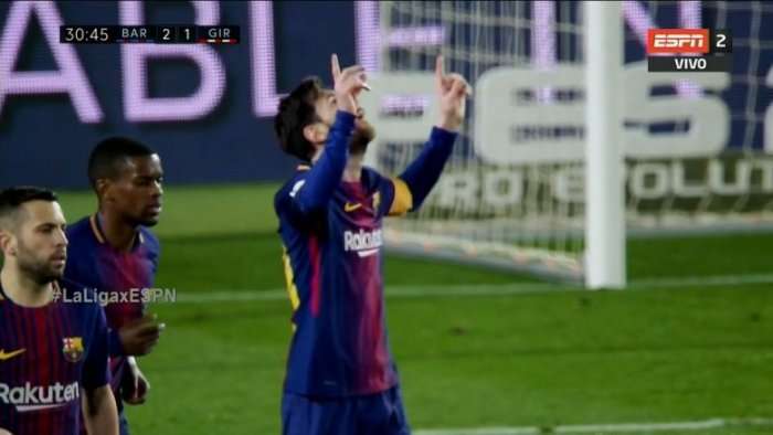 Messi shënon gol të bukur, Barça në epërsi ndaj Gironas (Video)