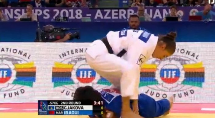Kampionati Botëror i Xhudos: Nora Gjakova e mund marokene Iraoui, kalon në rundin tjetër