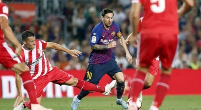 Girona e ndal me barazim një Barcelonë me 10 lojtarë