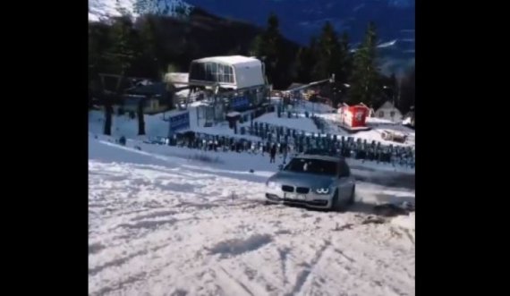 E pazakontë: Kosovari ngjitet me 'BMW' në pistën e skijimit në Brezovicë
