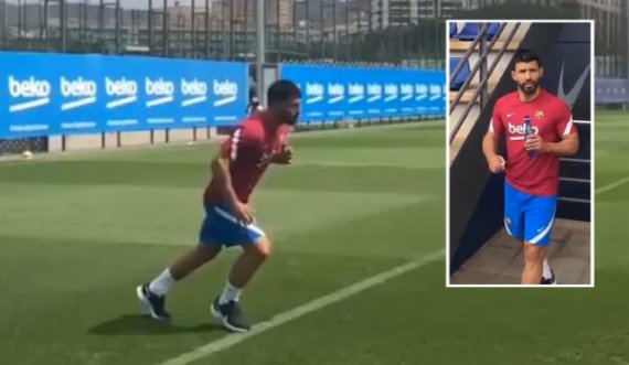 Aguero nis stërvitjet te Barça, i lumtur dhe mezi pret të startojë sezoni