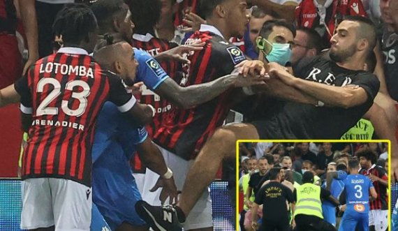 Dënime për Nice dhe Marseille për përleshjen mes lojtarëve dhe tifozëve