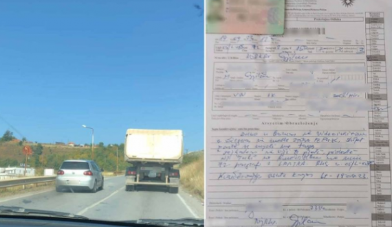 Gjilan: Tejkaloi në vijë të plotë, shoferi në Gjilan gjobitet  dhe i merret leja për 3 muaj