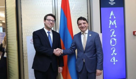 Murati takon homologun nga Armenia, e falënderon për mbështetje në anëtarësimin e Kosovës në KiE