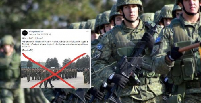 Faqja islame në Facebook bën thirrje: Luftojeni Ushtrinë e Kosovës, janë miq të shejtanit