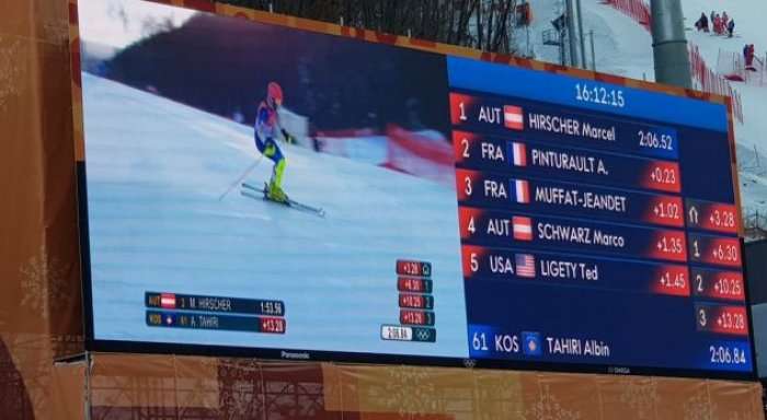 Albin Tahiri i 37-i në disiplinën kombinim alpin në Lojërat Olimpike Dimërore 2018