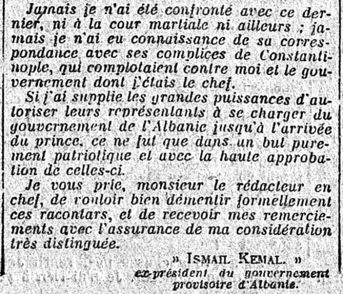 Letra/ Ismail Qemali kundër gazetarëve italianë: Pse lejova Fuqitë e Mëdha të marrin qeverinë e vendit …