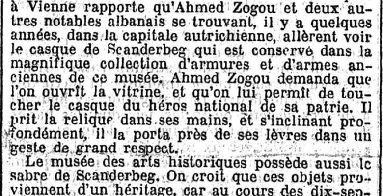Episodi i patreguar/ Zyrtari i muzeut në Vjenë: Kur Zogu pa përkrenaren e Skënderbeut kërkoi …