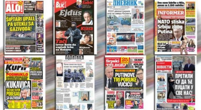 Tabloidet e kontrolluara nga Vuçiq lansuan 700 artikuj të rrejshëm për Kosovën gjatë 2018'ës