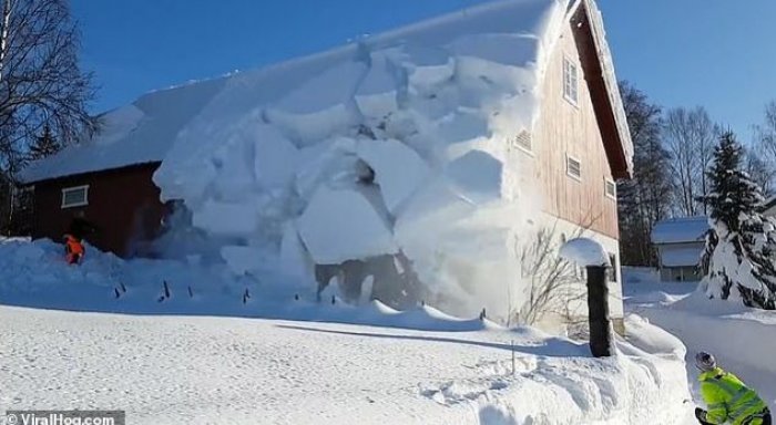 Video bëhet virale: Pastrimi i dëborës shkakton një ortek 