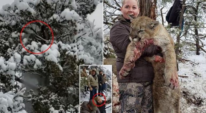 Gjuetarja tregon me krenari fotot e luanit që vrau