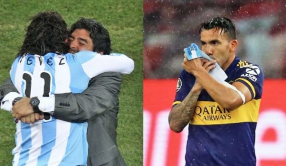 Tevez, dedikim prekës Maradonës: “Do të jap zemrën që të të bëj të lumtur!”