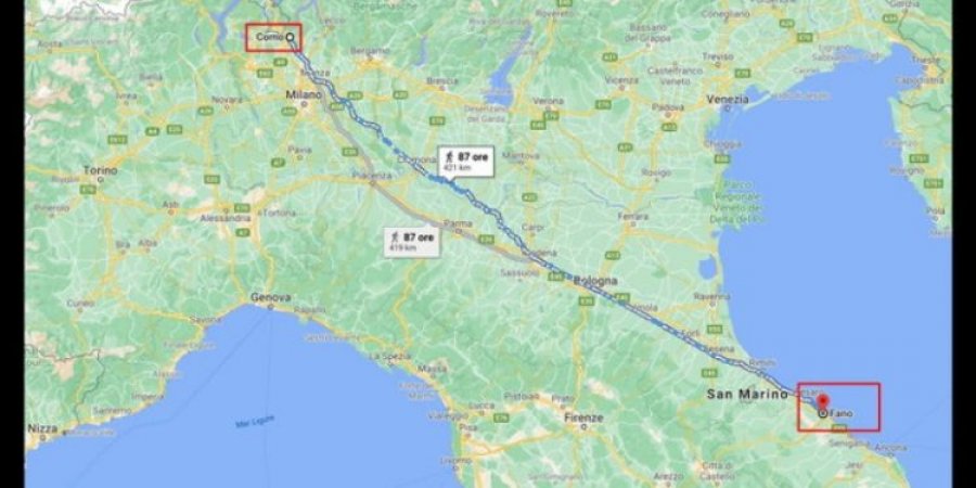 U fjalos me gruan, 48-vjeçari bën 450 km rrugë në këmbë për të qetësuar nervat