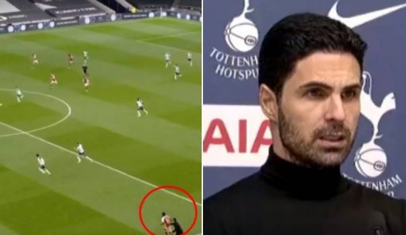 Arteta tregon pse e shtyu lojtarin e vet gjatë sulmit të Tottenhamit