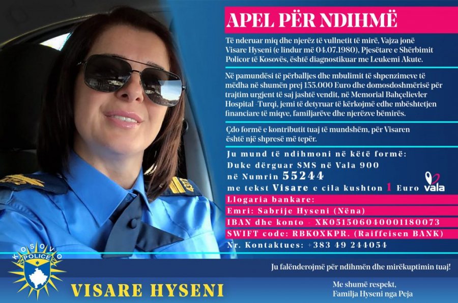 Policja kosovare ka nevojë për ndihmën tonë, për tu shëruar jashtë vendit