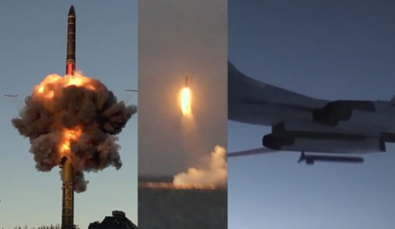 Rusia teston raketa bërthamore, i hedh nga nëntoka, aeroplani dhe nëndetësja(VIDEO)