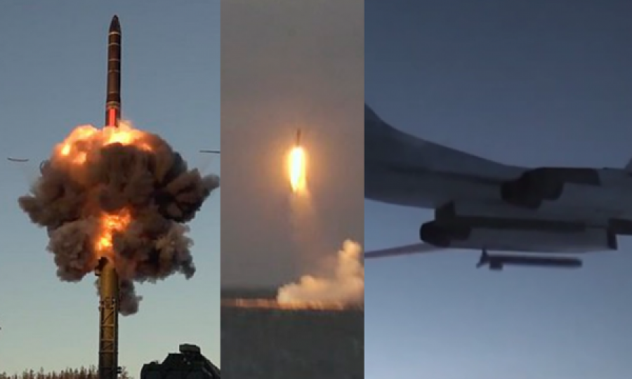 Rusia teston raketa bërthamore, i hedh nga nëntoka, aeroplani dhe nëndetësja(VIDEO)