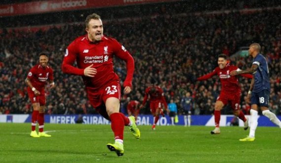 Liverpooli dhe Shaqiri i kujtojnë golat e shqiptarit kundër Man United që e shkarkuan Mourinhon