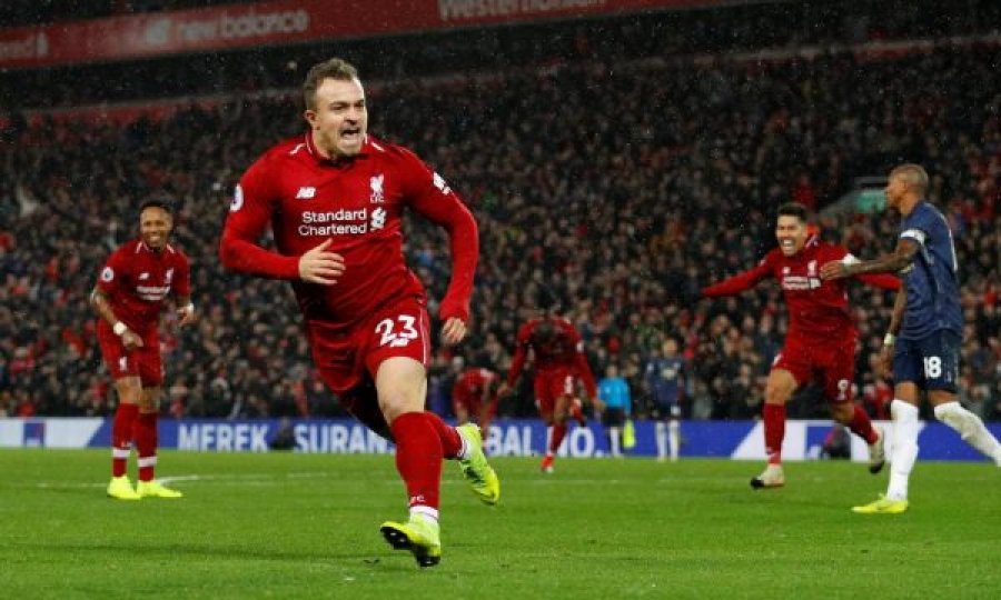 Liverpooli dhe Shaqiri i kujtojnë golat e shqiptarit kundër Man United që e shkarkuan Mourinhon