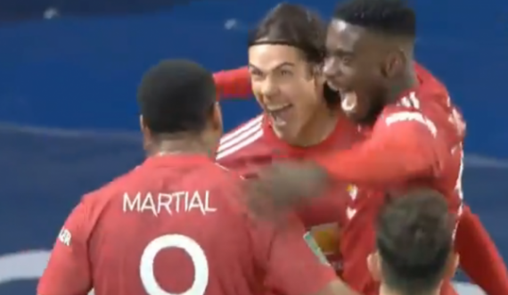 Cavani e Martial e kualifikojnë Unitedin në gjysmëfinale të Kupës