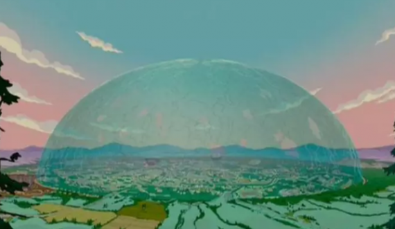 Qyteti mbulohet nga një kupolë xhami, frikë nga parashikimi i frikshëm i “Simpsons”
