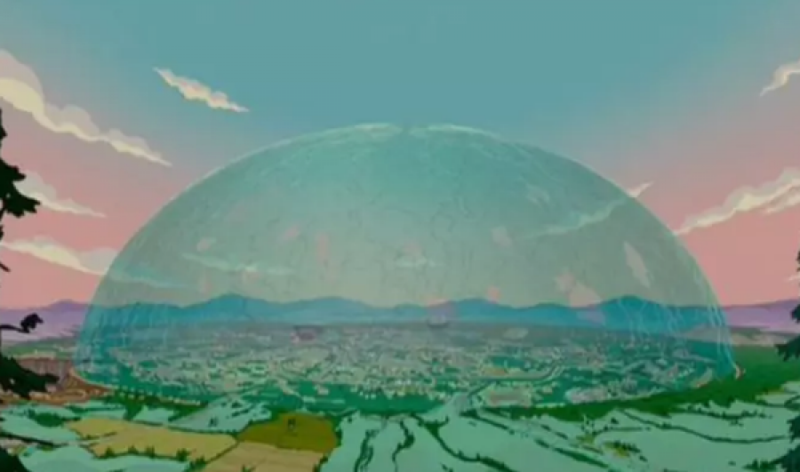 Qyteti mbulohet nga një kupolë xhami, frikë nga parashikimi i frikshëm i “Simpsons”