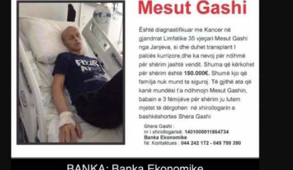 Urgjente: 35-vjeçari ka nevojë për transplant të palcës kurrizore, kërkon ndihmën tuaj