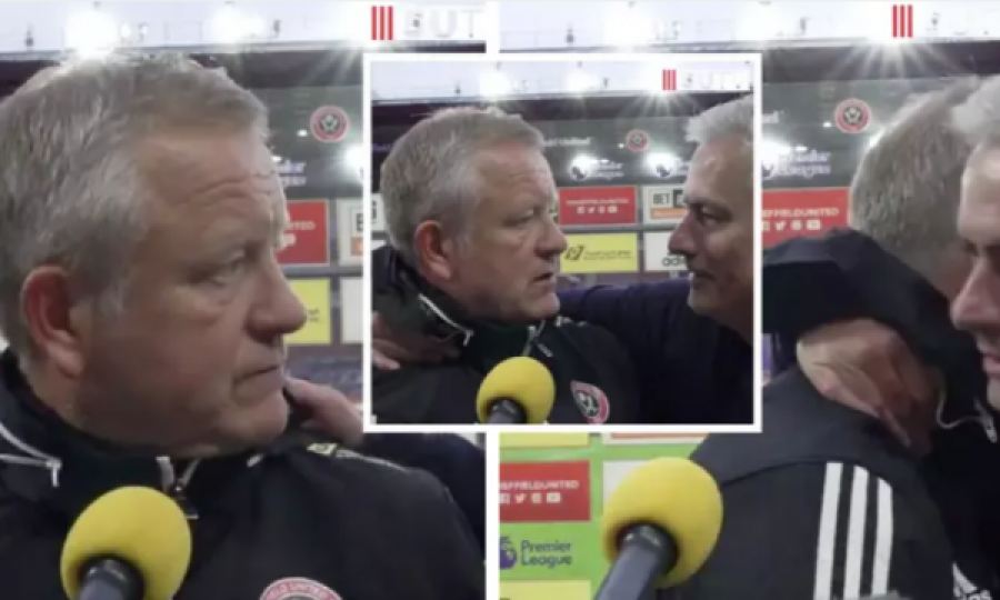 Reagimi qesharak i trajnerit të Sheffieldit kur Mourinho ia ndërpret intervistën