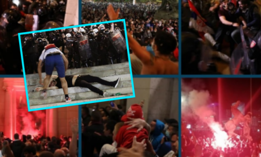 Kështu u trondit Beogradi mbrëmë nga protestat kundër karantinës