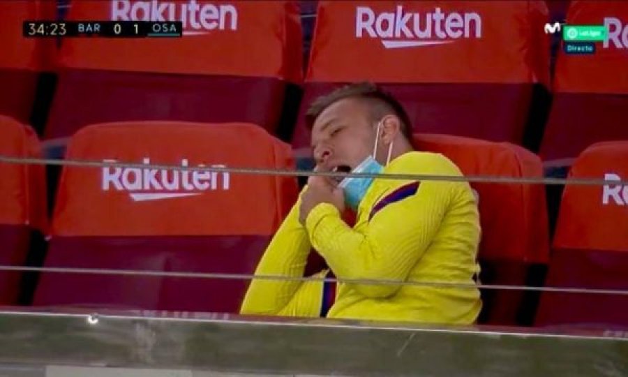 Arthur si Bale, i mërzitur në stolin e Barcelonës 