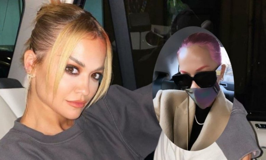 Rita Ora rrëmben vëmendjen me stilin e ri, bien në sy vetullat e ngjyrosura me rozë