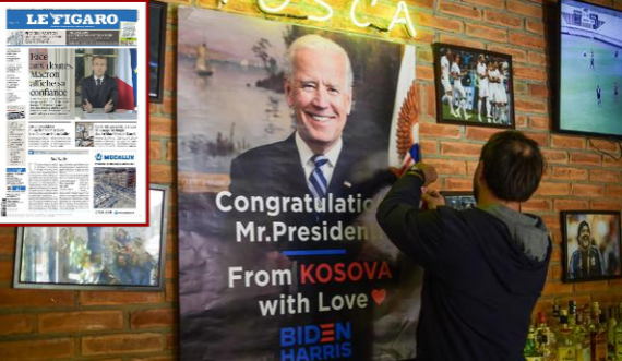 Gazeta e madhe franceze lajmin për fitoren e Joe Biden e ilustron me një foto nga Kosova