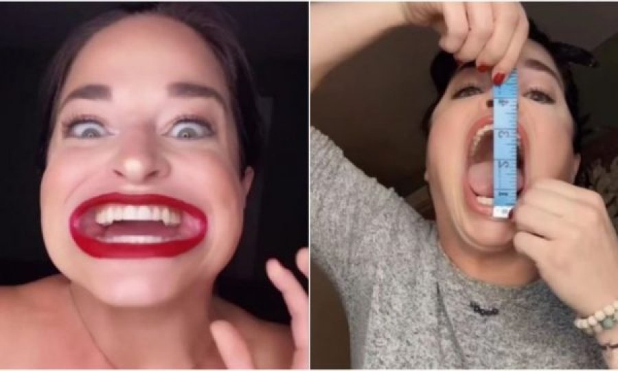 Gruaja me gojën “më të madhe në botë” fiton 15 mijë dollarë për çdo video që publikon në rrjete sociale