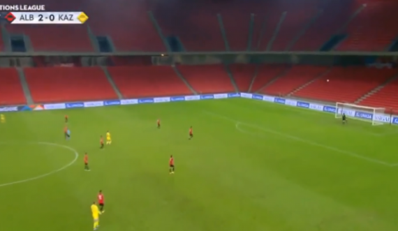 Lojtari i Kazakistanit e komenton golin që ia shënoi Shqipërisë nga pika e mesfushës