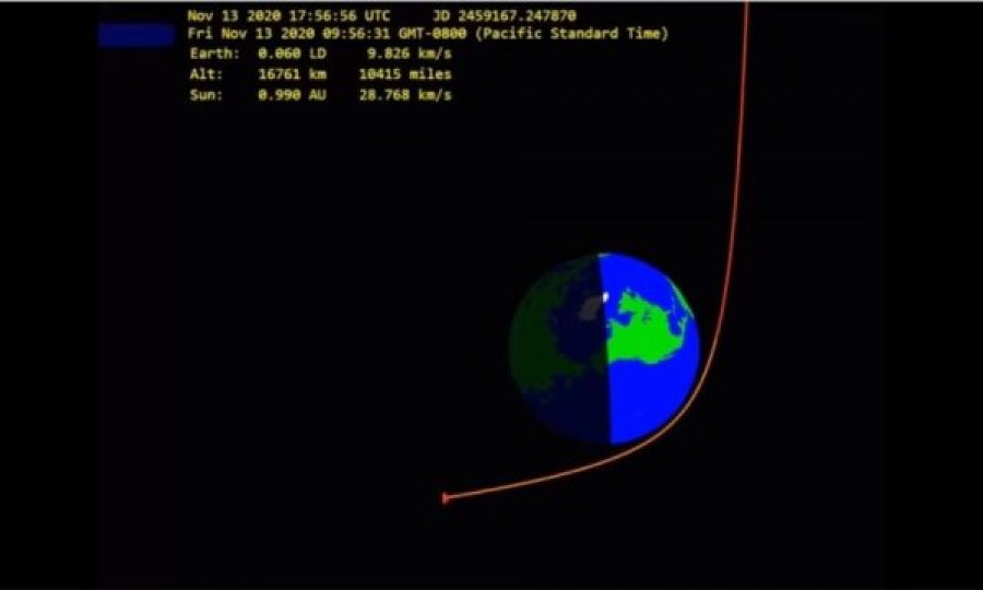 Pak ditë më parë një asteroid i paparashikuar ka kaluar vetëm pak kilometra nga Toka