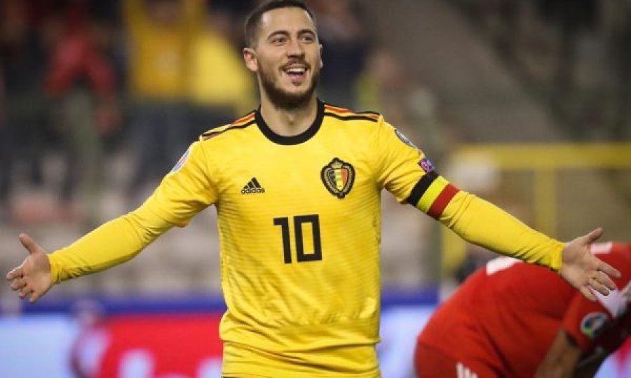 Trajneri i Belgjikës optimistë: Viti 2021 do të jetë vit i shkëlqyer për Eden Hazardin