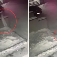 6-vjeçarja bie nga 12 metra në dëborë, ngrihet mrekullisht dhe kthehet në shtëpi