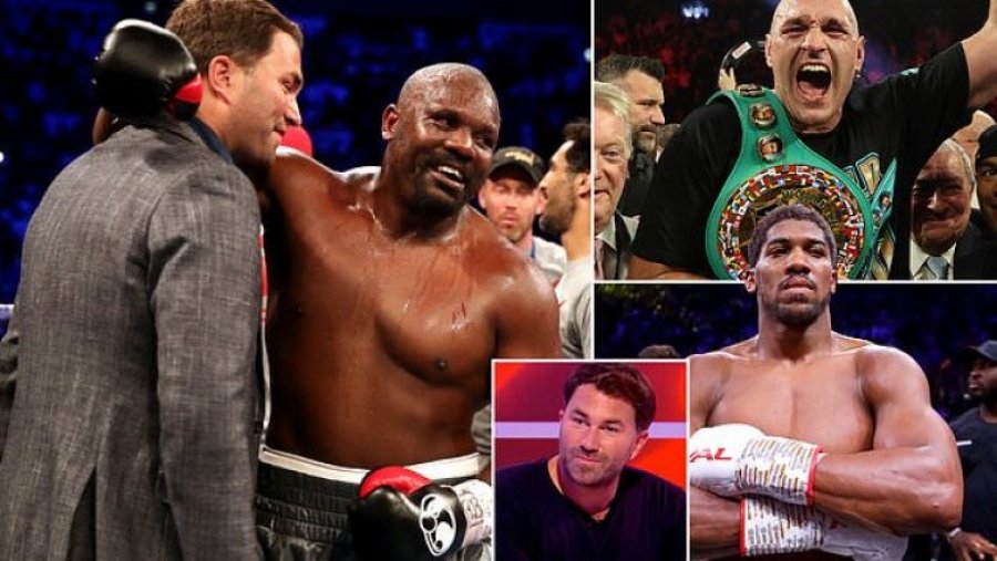 Eddie Hearn konfirmon se Joshua dhe Fury do të ndeshen dy herë në vitin 2021 për të unifikuar titullin e peshave të rënda