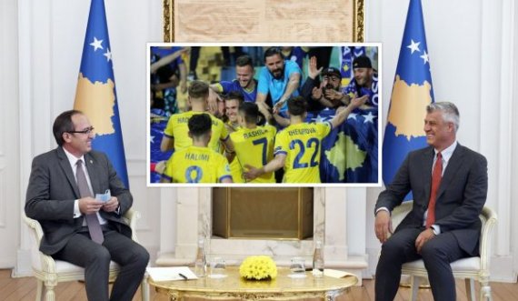 Thaçi e Hoti i urojnë fat Kosovës për ndeshjen e sotme kundër Maqedonisë së Veriut