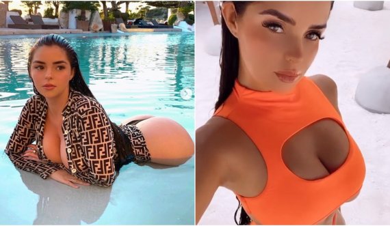 Demi Rose ndez rrjetin, poston foto e veshur me bikini dhe vë në plan të parë gjoksin