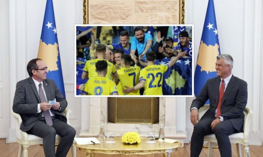 Thaçi e Hoti i urojnë fat Kosovës për ndeshjen e sotme kundër Maqedonisë së Veriut