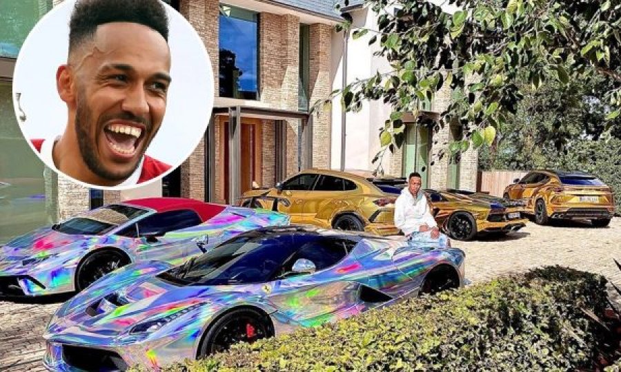 Aubameyang i fiksuar pas makinave luksoze, disa të tilla në oborrin e shtëpisë