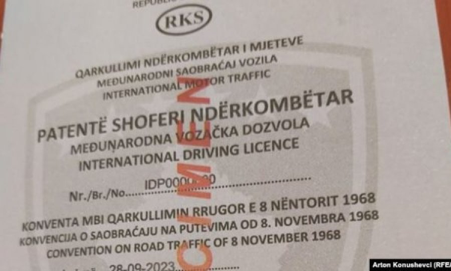 Dhjetë euro për patentë-shofer që nuk vlen ndërkombëtarisht