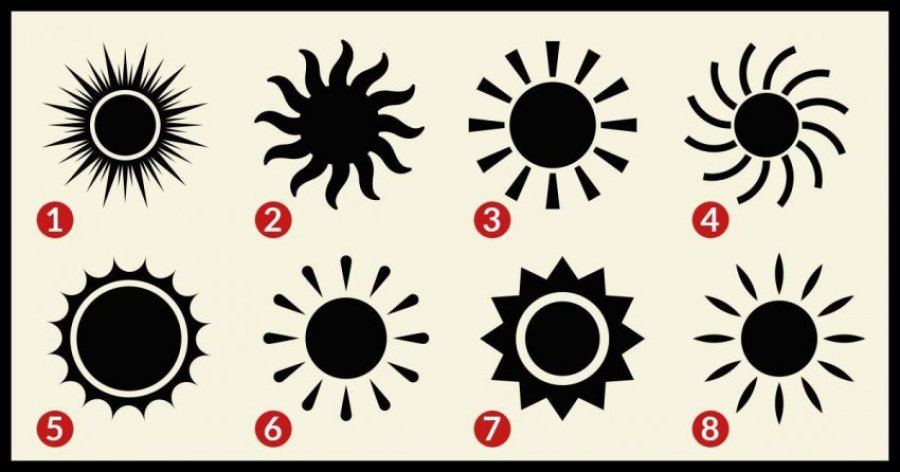 Zgjidhni një diell dhe zbuloni tiparet e fshehura të personalitetit tuaj!