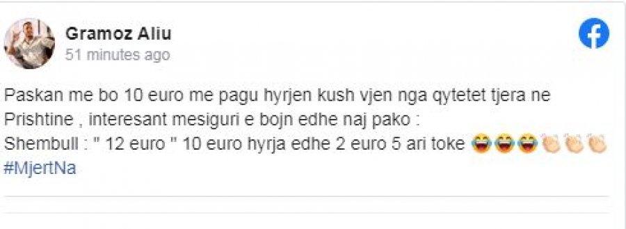 auto HGJGH1603129143 - Mozzik reagon për idenë e Ahmetit: Mjert na, me siguri bojn pako “10 euro hyrja, 2 euro 5 ari tokë”