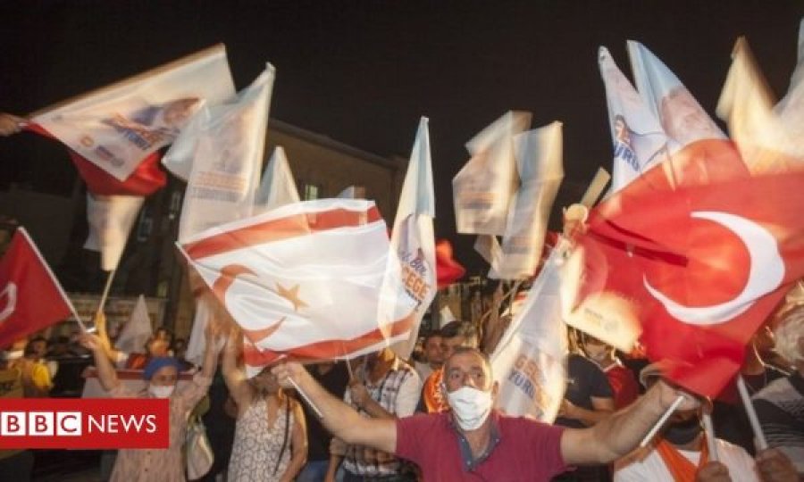 Kandidati i Erdoganit është udhëheqësi i ri i qipriotëve turq, festë në rrugë pas fitores